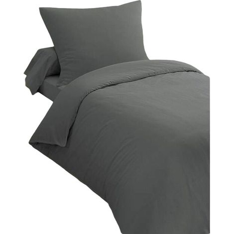 Home-linge-passion HP72077 juego de funda nórdica gris antracita 140x200