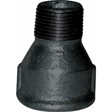 Reduzierte Muffe 40x49 / 33x42, männlich weiblich schwarz