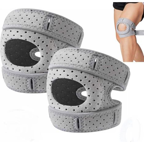 Rodilleras profesionales, color gris, rodilleras profesionales para hombres y mujeres, rodilleras ortopédicas, rodilleras ortopédicas ajustables para corredores. (1/2)
