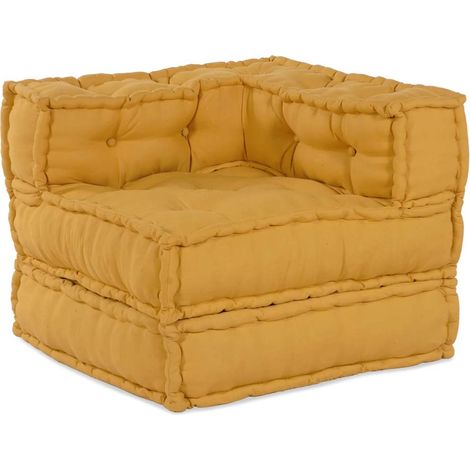 Modulares Sofaelement Gelb 70x70x54 cm Stoff vidaXL
