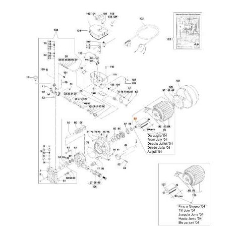 ARBRE DE ROTOR EMAK D'ORIGINE CH00010510