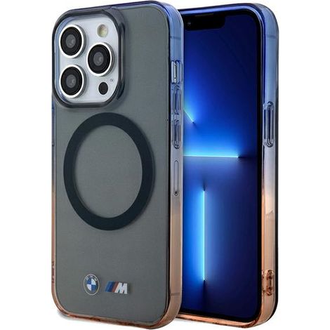 BMW BMHMP15XHTGE iPhone 15 Pro Max 6.7" gris/gris funda rígida con borde degradado MagSafe (1/5)