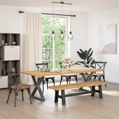 vidaXL Banc à manger NOAIN pieds en forme de A 180x40x45 cm massif pin (1/5)