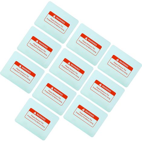 Lot de 10 protections transparentes pour lentilles de casque de soudage, coins arrondis, 116 x 90 mm (1/5)