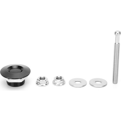 Lot de 2 Verrous de Capot Universels 30mm Broches à Dégagement Rapide pour Voiture, Fixations de Coffre Noires, Boulons de Sécurité Auto, Attaches de Capot Sport (1/3)