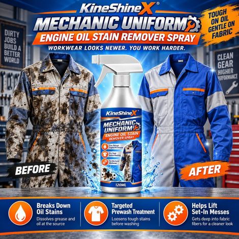 KineShineX Ölfleckenentferner-Spray für Autoreparaturen 120 ml (für Autoreparaturen, Kleidung und Ölflecken) (1/5)