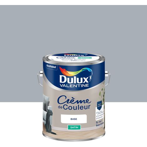 Peinture Crème De Couleur Satin Gris Angora 5L - Dulux Valentine