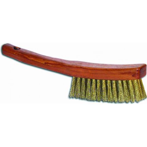 BROSSE ALLONGEE MANCHE ACIER LAITON