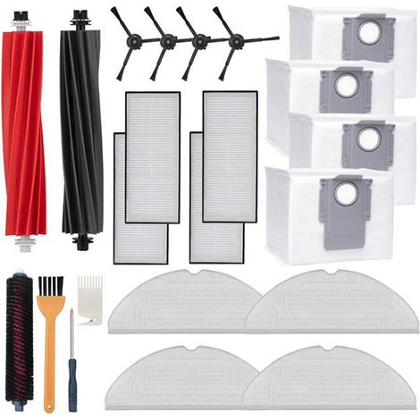 Set. Farbe: siehe Foto. Material: Kunststoff. Ersatzteile für den Roborock S8 Staubsauger.