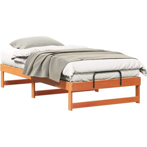 Bettgestell mit Tragegriffen Braun Massivholz Kiefer vidaXL