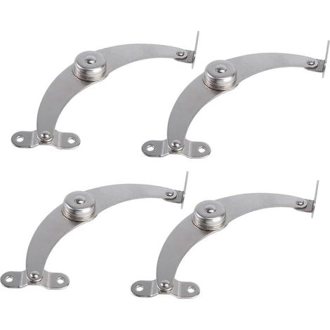 Lot de 4 barres de support réglables en acier argenté pour armoire (1/5)