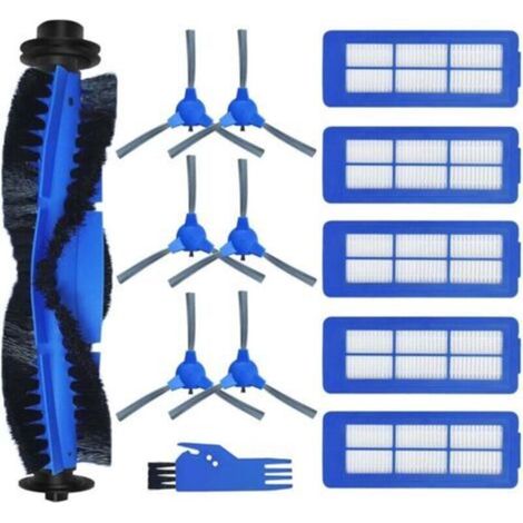 Accessoires de remplacement compatibles pour les aspirateurs robots eufy 11S Max, G30, 30C Max, 15C Max, G32 Pro : 1 brosse à rouleau, 6 brosses latérales, 5 filtres monocoques. (1/4)