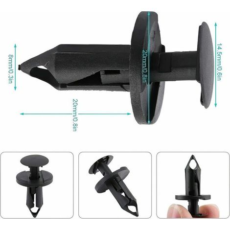100 pcs rivets de voiture en plastique, clips de fixation de voiture (1/4)