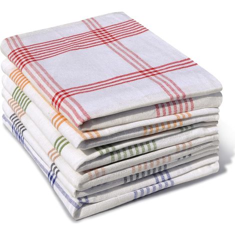 Juego de 5 paños de cocina, 100% algodón - Multicolor - 50x70 cm (1/5)