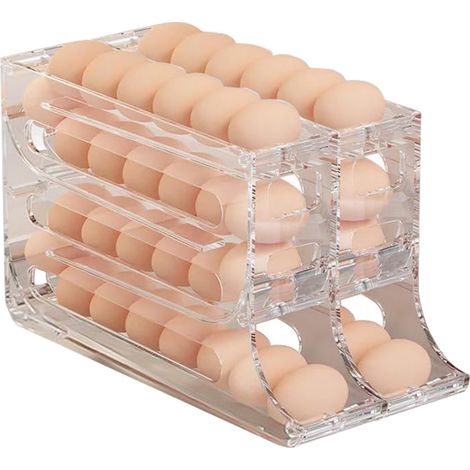 Dispensador automático de huevos, 4 niveles, 30 huevos (paquete de 2) (1/5)