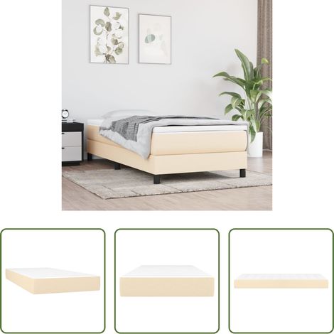 Sommeil profond - Matelas de lit à ressorts ensachés fermeté moyenne Crème 80x200x20 cm Tissu (1/5)