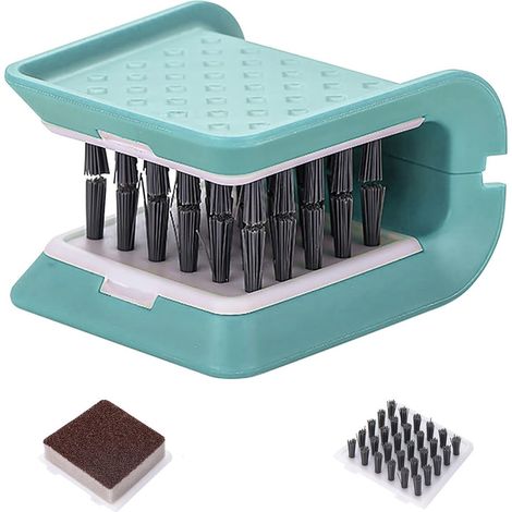 Brosse De Nettoyage Pour Couteaux Et Baguettes - Double Face - Poignée Antidérapante En Abs - Pour Cuisine Et Vaisselle - 1 Pièce (1/5)