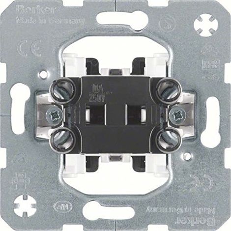 Hager Modèle de bouton poussoir argenté design minimaliste