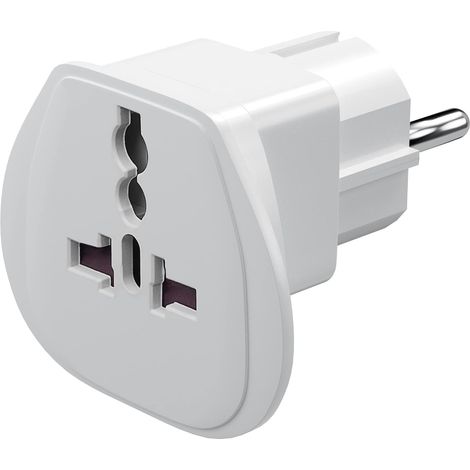 Adaptateur De Voyage - 1 Pièce - Type F CEE 7/7 - Pour UK Suisse Italie USA - Compatible Appareils Électriques (1/5)