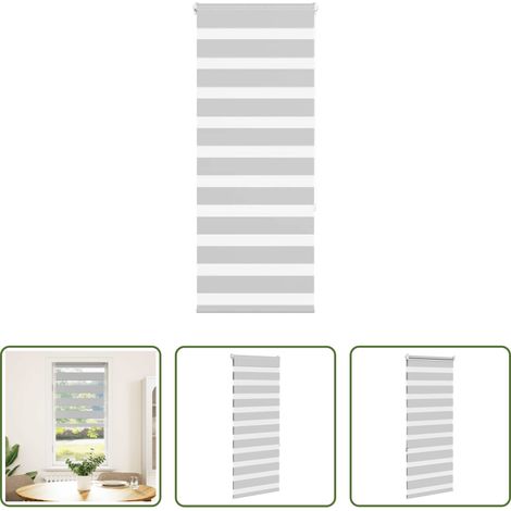 vidaXL Stoffrollo - Doppelrollo Hellgrau 60x150 cm Stoffbreite 55,9 cm Polyester (1/5)