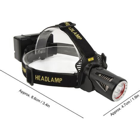 Lampe Frontale Extérieure Chargement USB Antidérapant Respirant Réglable Élastique IPX5 Lampe Frontale Étanche pour Camping, (1/3)