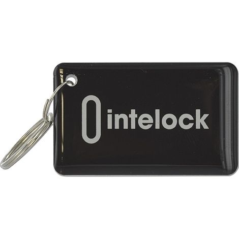 Tesserino Badge nero Intelock con anello portachiavi - INTELOCK