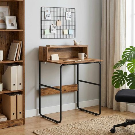 vidaXL Escritorio con almacenamiento Madera envejecida 60 x 50 x 91 cm (1/5)