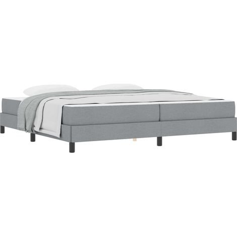 Maison Exclusive - Cama tipo Box Spring con colchón Gris Claro 20