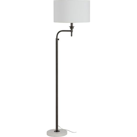 Lampadaire en laiton et marbre blanc - plombé et blanc (1/3)