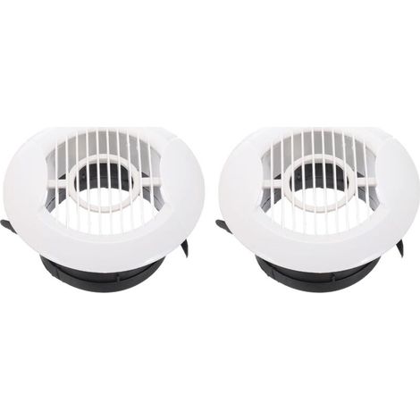 Grille de ventilation ronde de 75 mm, lot de 2 grilles de ventilation de plafond en ABS avec diffuseur intégré pour salle de bain, cuisine, salon (1/5)