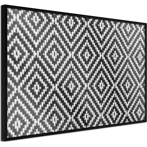 Affiche Murale Encadrée "Moving Pattern" 60 x 40 cm Noir