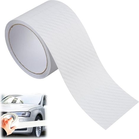 Film de Protection Transparente, Protection de Seuil, Film Autocollant, Dimensions 7 cm X 10 m, En Fibre de Carbone, Anti Rayure, Usage Universel pour Seuils de Portières Carrosserie de Voiture (1/5)