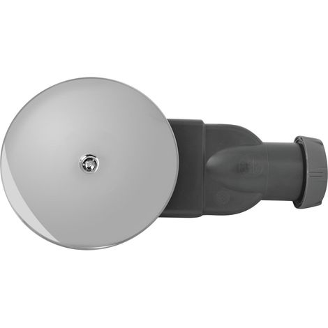 Bonde de douche extra-plate Slim pour receveurs extra-plats ø90 avec membrane et dôme en ABS, Wirquin 30719686, gris (1/10)