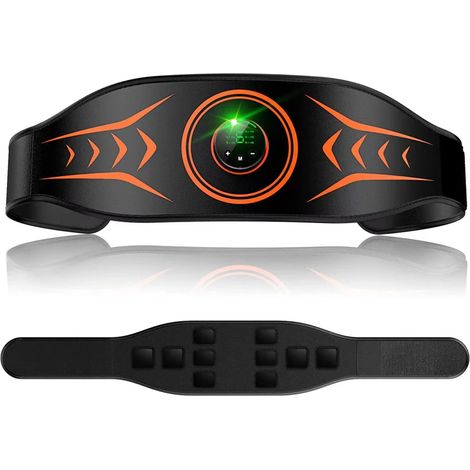 EMS-Gerät (Elektromuskelstimulation) für den Bauchbereich mit LCD-Bildschirm – Fitness, Heim-Fitnessstudio, Gewichtsabnahme, Figurtraining und Bauchmuskeltraining – AquaForge