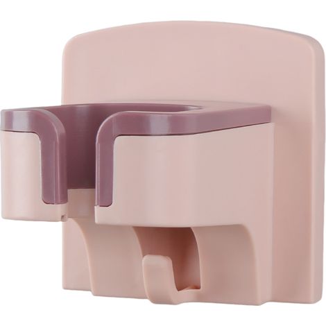 Soporte de pared para secador de pelo, rotación de 180°, manos libres, autoadhesivo, organizador compatible con la mayoría de secadores, apto para hotel, hogar, baño y dormitorio. (1/5)