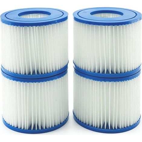 Lot de 4 Filtre VI Cartouche pour Bestway Spa, Cartouches Filtrantes Rechange pour Miami Vegas Monaco BW58323, pour Bestway 58239 (4 pièces) (1/5)