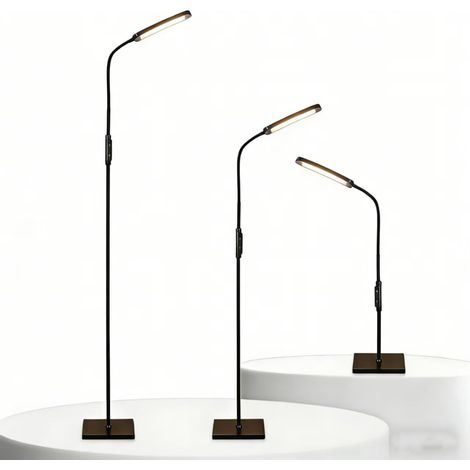 lampadaire sur pied salon lampe sur pied lampadaire led lampe chambre lampe salon lampe sur pied flexible réglable par variateur pour chambre d'enfant, bureau, salon (1/5)