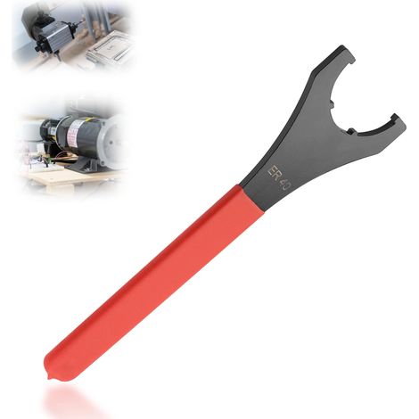 ER40 UM clé à molette clé de mandrin, ouverture 58mm, clé de mandrin à pince rouge pour outils de support de mandrin de fraisage CNC de tour (1/5)