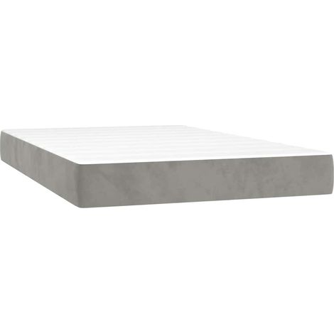Maison Exclusive - Materasso a Molle Insacchettate Rigidità Media Grigio Chiaro 120x220x20 cm in Velluto