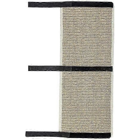 Tapis de protection pour meubles, griffoir pour chat en sisal beige avec velcro (1/5)