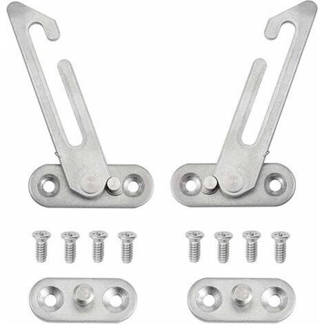 Lot de 2 entrebâilleurs de fenêtre en UPVC - En acier inoxydable 304 - Avec vis - Pour fenêtre à gauche et à droite