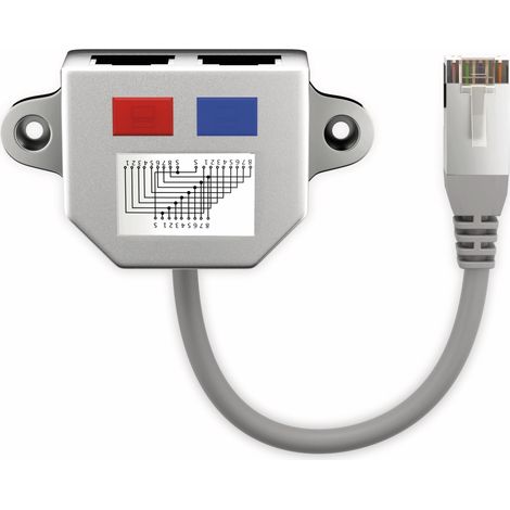 goobay Adaptateur Patch T 1:1 1xRJ45 - 2xRJ45 (68911) (1/2)