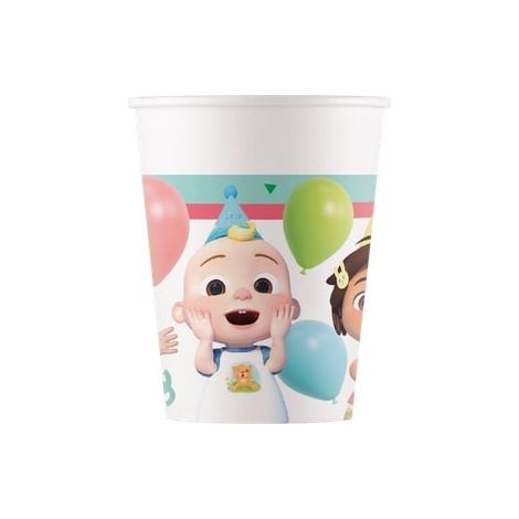 Bicchieri di carta multicolore Cocomelon da 200 ml