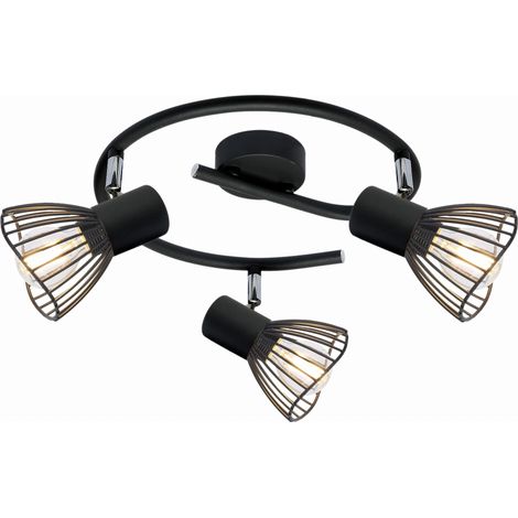 Suspension Candellux FLY noire 3xE14 métal ajouré Ø42cm (1/2)