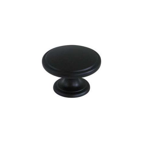 Bouton Meuble Zamak Noir Diamètre 38mm - B BEAUTY