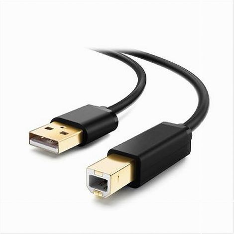 TRADE SHOP - Cavo F-bm11 Cavetto Per Stampante Bm2.0 Usb Da 3mt Compatibile Notebook Desktop - (1/3)