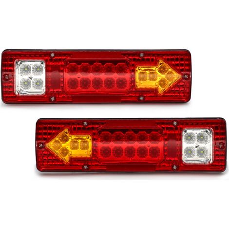 Set of 2 12V LED Tail Lights for Trailer, Truck, Caravan, Van, Tractor (1/4)