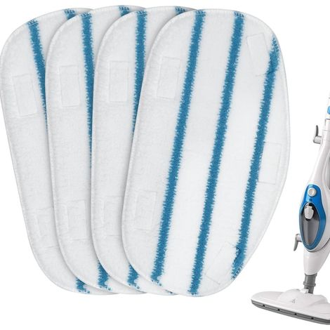 Accessoires pour nettoyeur vapeur - tampon en microfibre lavable - convient au nettoyage des parquets - 4 pièces (1/3)