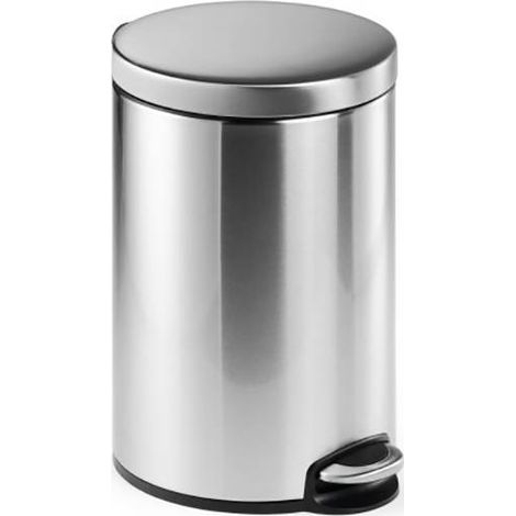 Durable Treteimer poubelle à pédale acier inoxydable 12L (1/5)