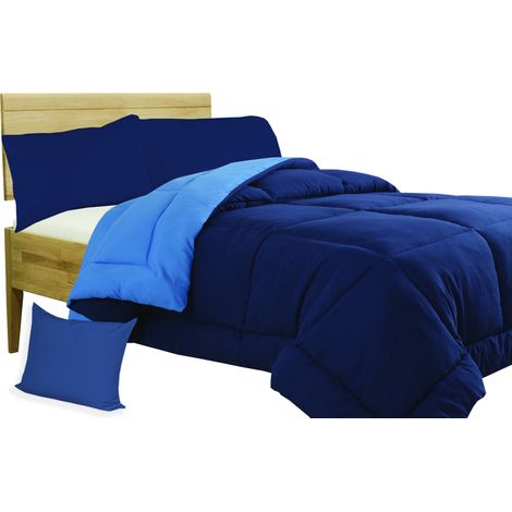 COUETTE BL COUETTE UNIE BLEU - BLUETTE double face HIVER 350 GR. AVEC FEDERA ARREDO Double 2 CARRÉS cm. 260 x 260 millimètre